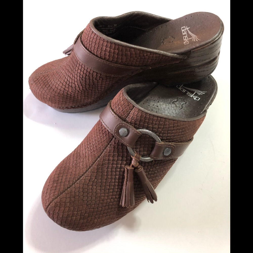 Dansko Shandi Leather Clogs Size 7.5